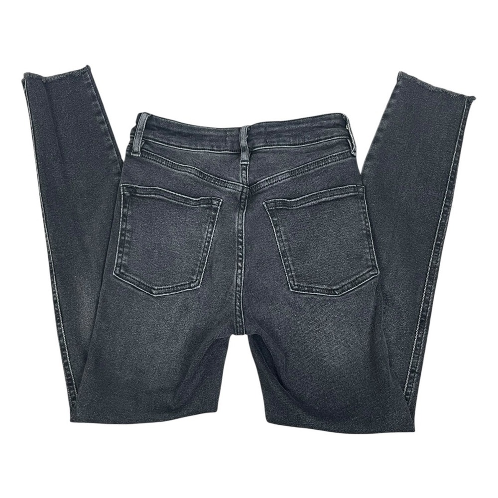 We The Free Skinny Jeans Women 26 Faded Black Excellent High Rise Raw Hem - Picture 5 of 13